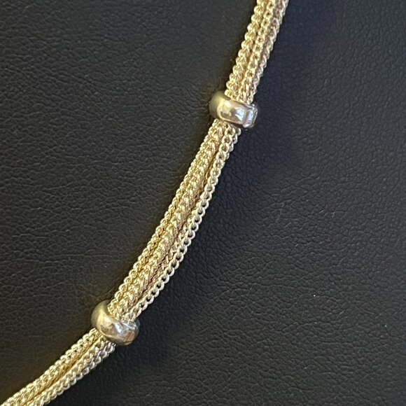 Vintage Anne Klein Silver‑Tone Multi‑Strand Necklace - Picture 2 of 6